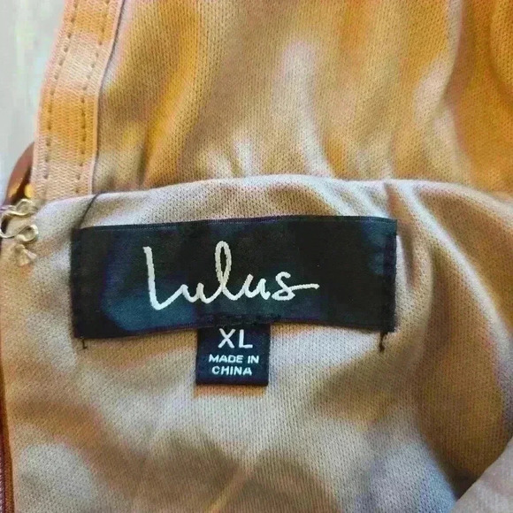 NWT Lulus Rose Gold Sequins Sleeveless Stretch Formal Party Gown Size XL - Picture 10 of 12